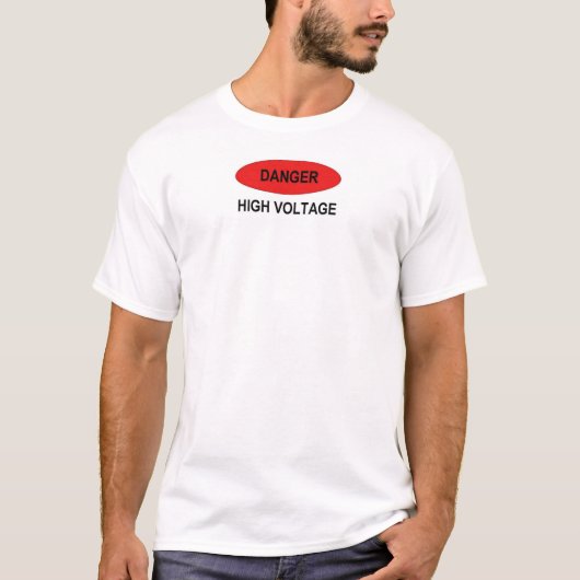 Gevaar voor hoogspanning t-shirt (Voorkant)