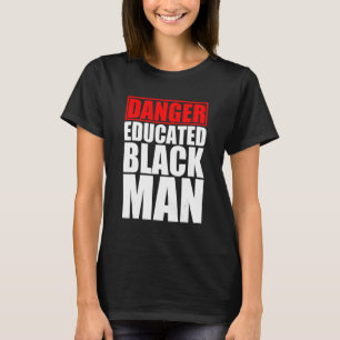 Gevaar voor opgeleid zwart Man T-shirt