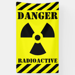 Gevaar voor radioactieve Sign Halloween Spandoek