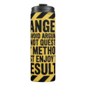 Gevaar: vraagmethoden, geniet van resultaten thermosbeker (Voorkant)