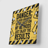 Gevaar: vraagmethoden, geniet van resultaten vierkante klok (Hoek)