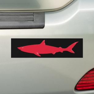 Gevaar. Wilde haai Bumpersticker