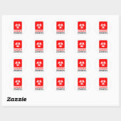 Gevaar Zombies Ronde Sticker (Vel)