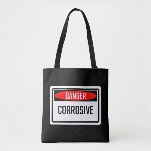 gevaarcorrosief teken tote bag (Voorkant)