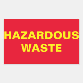 Gevaarlijk Afval Bord Rechthoekige Sticker