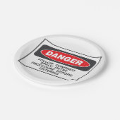 Gevaarlijk beperkt ruimteschema papieren bordje (Gekanteld)