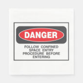 Gevaarlijk beperkt ruimteschema servet (Voorkant)