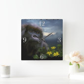 Gevaarlijk berggebied Gorilla en vulkanisch regenw Vierkante Klok (Huis)