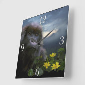 Gevaarlijk berggebied Gorilla en vulkanisch regenw Vierkante Klok (Hoek)