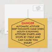 GEVAARLIJK BRIEFKAART (Voorkant / Achterkant)