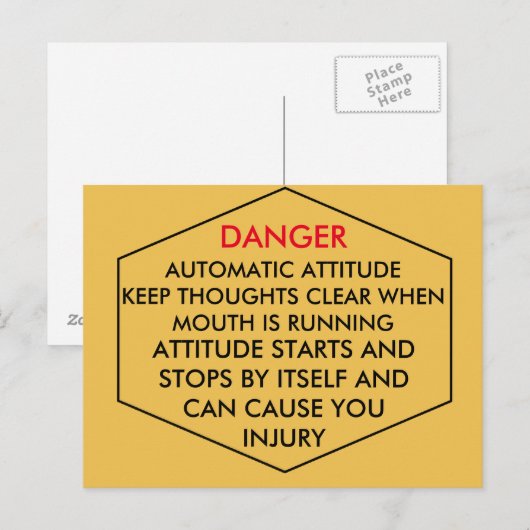 GEVAARLIJK BRIEFKAART (Voorkant / Achterkant)