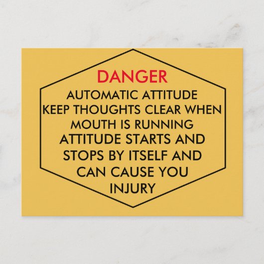 GEVAARLIJK BRIEFKAART (Voorkant)