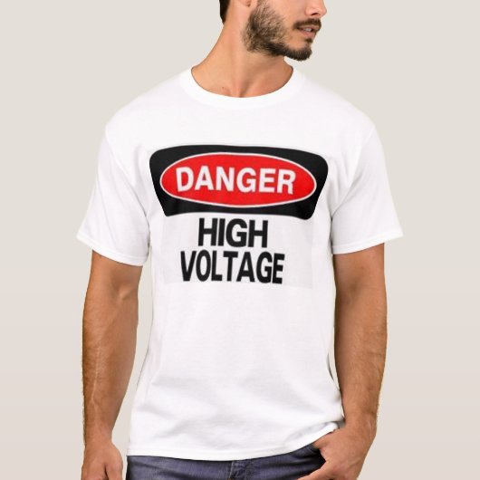 GEVAARLIJK ELEKTRICITEITSELEKTRISCH T-SHIRT MET HO (Voorkant)