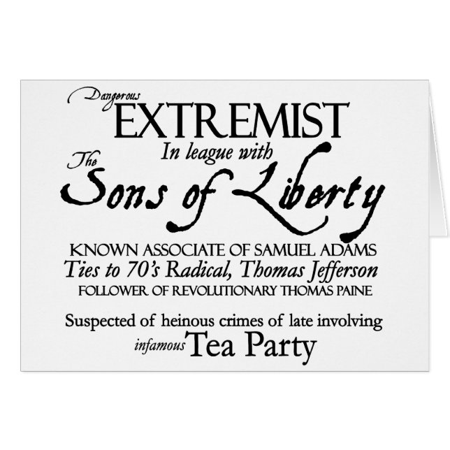 Gevaarlijk extremisme: 18e eeuw Stijlvol Poster (Voorkant Horizontaal)