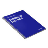 Gevaarlijk goede ideeën grappig citaat notitieboek (Rechterzijde)