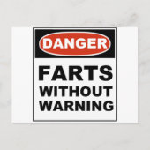 Gevaarlijk hart zonder waarschuwing briefkaart (Voorkant)