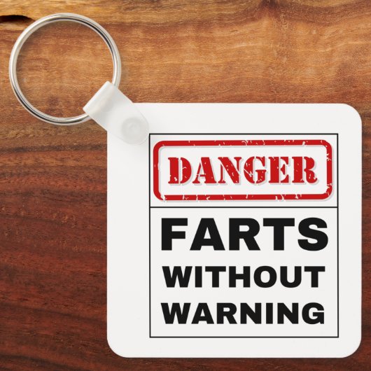 Gevaarlijk hart zonder waarschuwing Sleutelhanger (Voorkant)