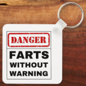 Gevaarlijk hart zonder waarschuwing Sleutelhanger (Achterkant)