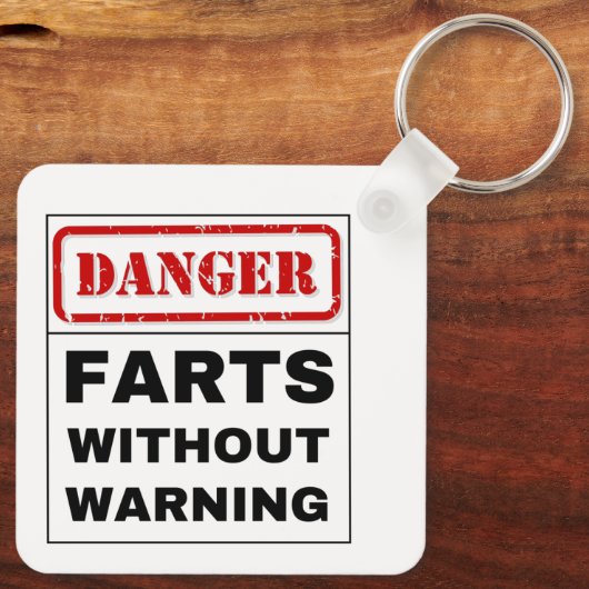 Gevaarlijk hart zonder waarschuwing Sleutelhanger (Achterkant)