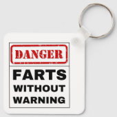 Gevaarlijk hart zonder waarschuwing Sleutelhanger (Achterkant)