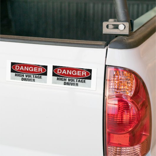 GEVAARLIJK HOGE VRIJWILLIGGENSCHIJVER 2 BUMPERSTIC BUMPERSTICKER (Op Truck)