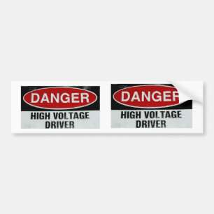 GEVAARLIJK HOGE VRIJWILLIGGENSCHIJVER 2 BUMPERSTIC BUMPERSTICKER