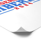 Gevaarlijk liberale zwakbegaafde mislukte stemming poster (Hoek)