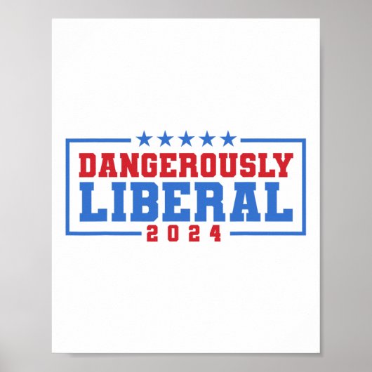 Gevaarlijk liberale zwakbegaafde mislukte stemming poster (Voorkant)