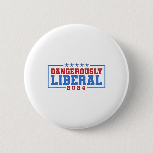 Gevaarlijk liberale zwakbegaafde mislukte stemming ronde button 5,7 cm (Voorkant)