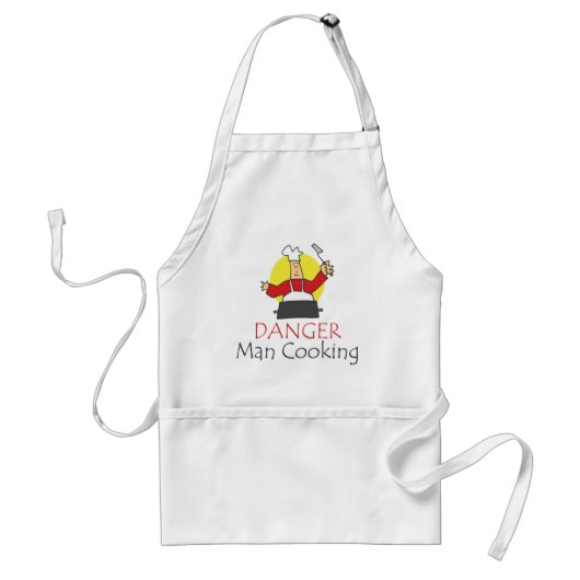 Gevaarlijk Man koken Standaard Schort (Voorkant)