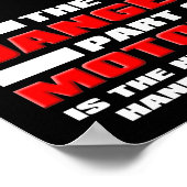 Gevaarlijk, nut Funny Motorcycle Dirt Bike Motocro Poster (Hoek)