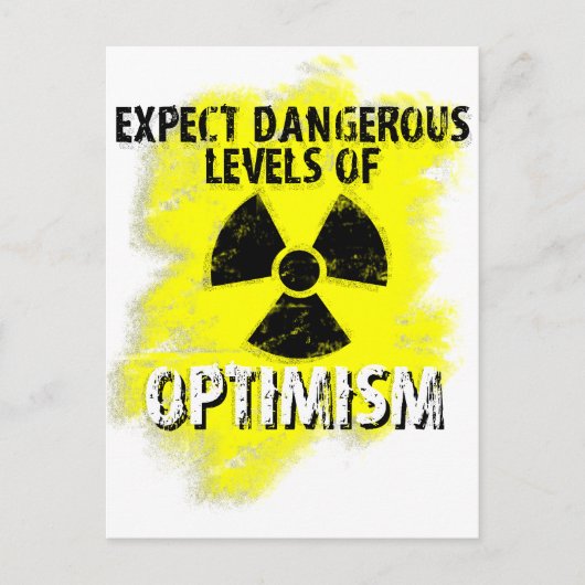 gevaarlijk optimisme briefkaart (Voorkant)