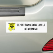 gevaarlijk optimisme bumpersticker (Op auto)