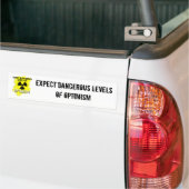 gevaarlijk optimisme bumpersticker (Op Truck)
