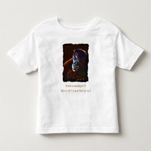 Gevaarlijk Orangutans Wildlife supporter Shirt (Voorkant)
