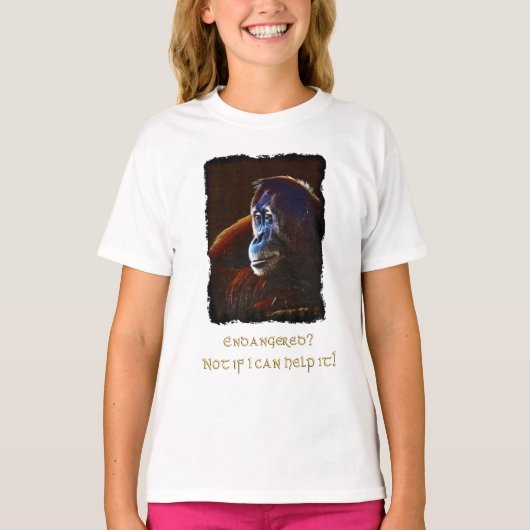 Gevaarlijk Orangutans Wildlife supporter Shirt (Voorkant)