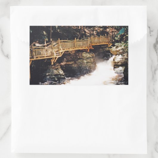 Gevaarlijk pad rechthoekige sticker (Tas)