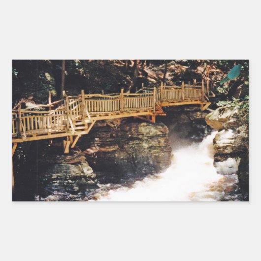 Gevaarlijk pad rechthoekige sticker (Voorkant)