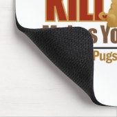 Gevaarlijk Pug Mousepad Muismat (Hoek)