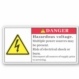 Gevaarlijk spanningslabel Er21 Sticker