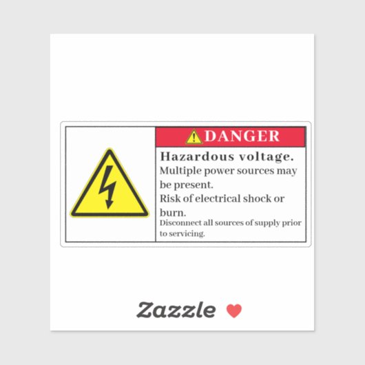 Gevaarlijk spanningslabel Er21 Sticker (Vel)