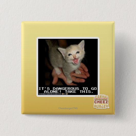 Gevaarlijk Vierkante Button 5,1 Cm (Voorkant)