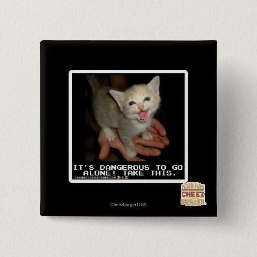 Gevaarlijk Vierkante Button 5,1 Cm (Voorkant)