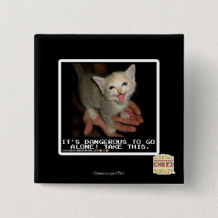 Gevaarlijk Vierkante Button 5,1 Cm