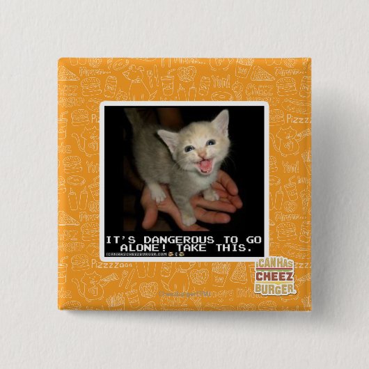 Gevaarlijk Vierkante Button 5,1 Cm (Voorkant)