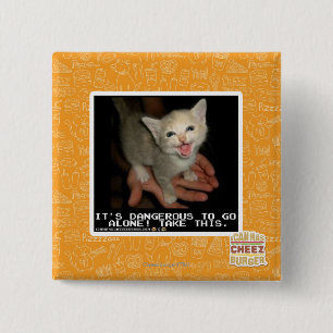 Gevaarlijk Vierkante Button 5,1 Cm