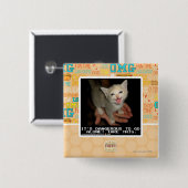 Gevaarlijk Vierkante Button 5,1 Cm (Voorkant /achterkant)