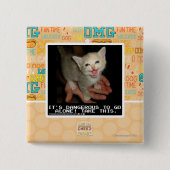 Gevaarlijk Vierkante Button 5,1 Cm (Voorkant)