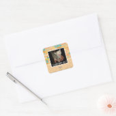 gevaarlijk vierkante sticker (Envelop)