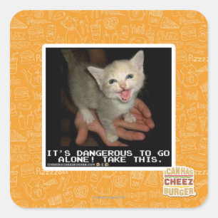 Gevaarlijk Vierkante Sticker